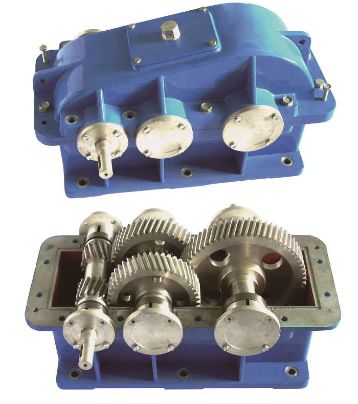 二級分流式圓柱齒輪減速器拆裝模型,二級圓柱齒輪減速器測繪模型